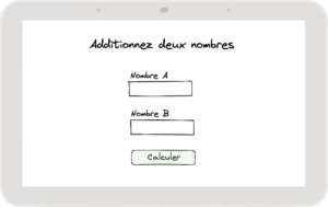 Site fictif de calcul d'addition