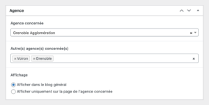 Liste des agences en back office